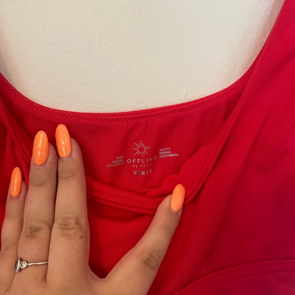 Red Scoop-Neck Two Piece Set - Picture 4 of 6